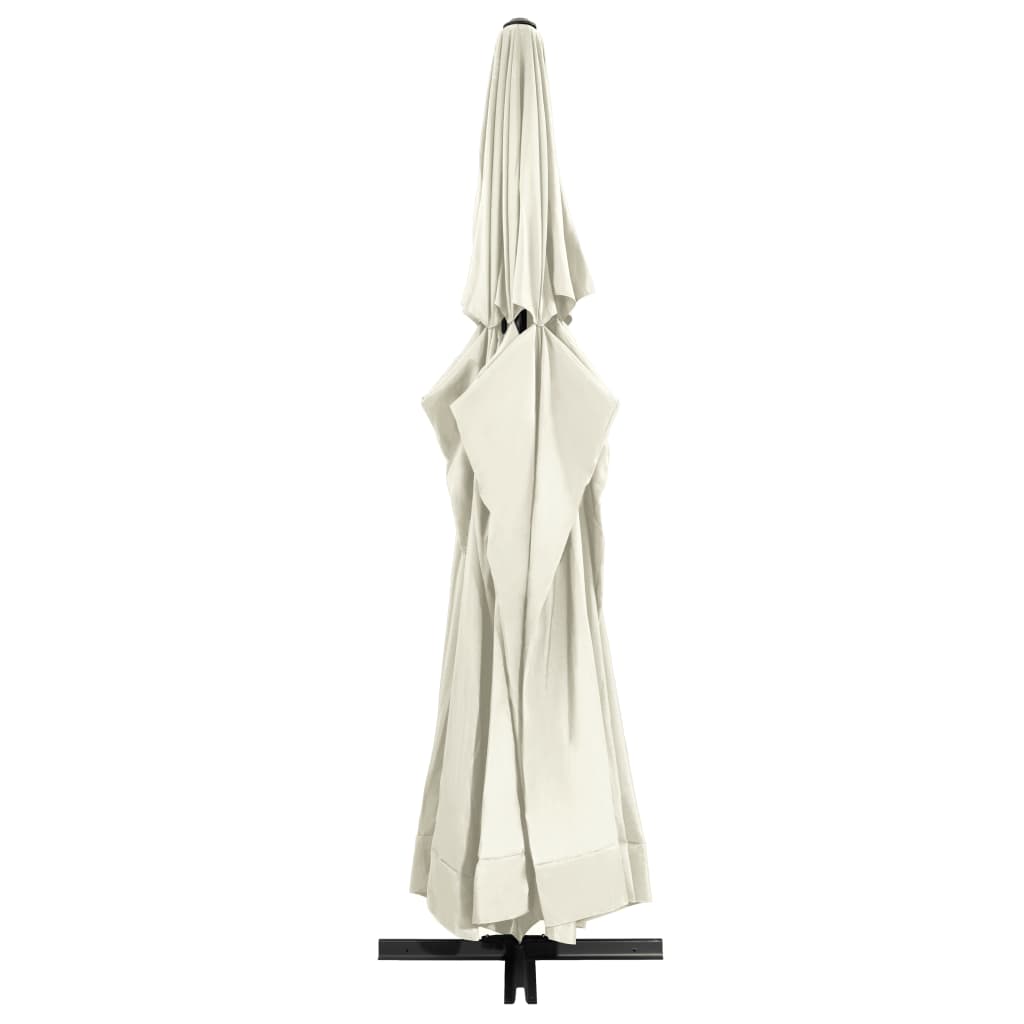 vidaXL Umbrelă de soare de grădină, stâlp aluminiu alb nisipiu 600 cm vidaXL Umbrelă de soare de grădină, stâlp aluminiu alb nisipiu 600 cm