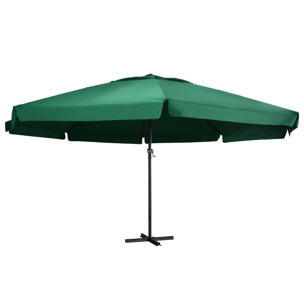 vidaXL Umbrelă de soare de grădină, stâlp aluminiu, verde, 600 cm vidaXL Umbrelă de soare de grădină, stâlp aluminiu, verde, 600 cm