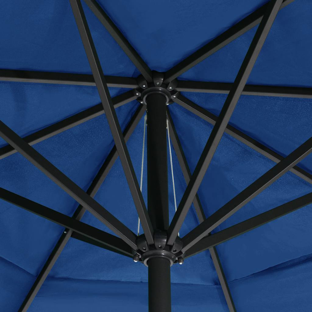 vidaXL Umbrelă soare de grădină, stâlp aluminiu albastru azur 600 cm vidaXL Umbrelă soare de grădină, stâlp aluminiu albastru azur 600 cm