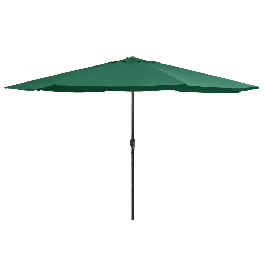 vidaXL Umbrelă de soare de grădină, stâlp metalic, verde, 390 cm vidaXL Umbrelă de soare de grădină, stâlp metalic, verde, 390 cm