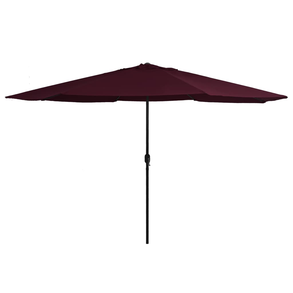 vidaXL Umbrelă de soare de grădină, stâlp metalic, roșu bordo, 390 cm vidaXL Umbrelă de soare de grădină, stâlp metalic, roșu bordo, 390 cm