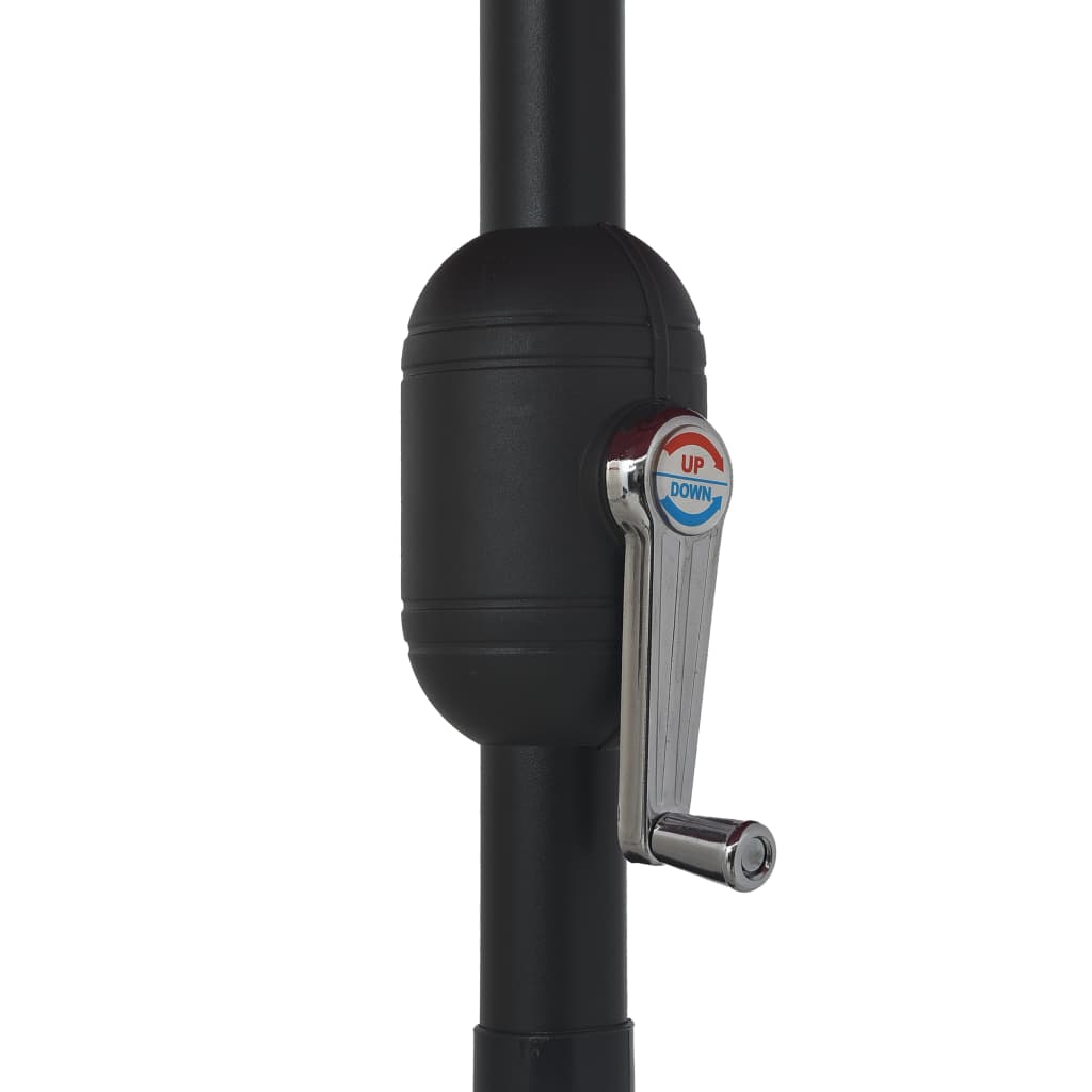vidaXL Umbrelă de soare de grădină, stâlp metalic, negru, 390 cm vidaXL Umbrelă de soare de grădină, stâlp metalic, negru, 390 cm
