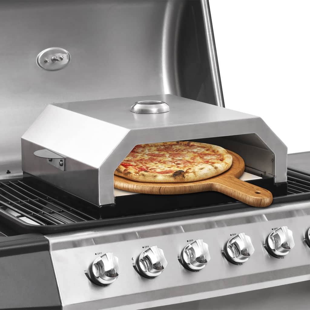 vidaXL Cuptor de pizza cu piatră ceramică pentru grătar gaz, cărbuni vidaXL Cuptor de pizza cu piatră ceramică pentru grătar gaz, cărbuni
