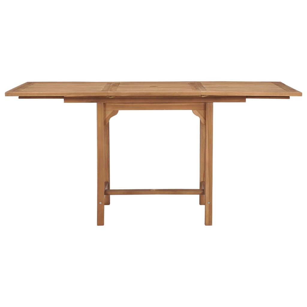 vidaXL Masă de grădină extensibilă (110-160)x80x75cm lemn masiv tec