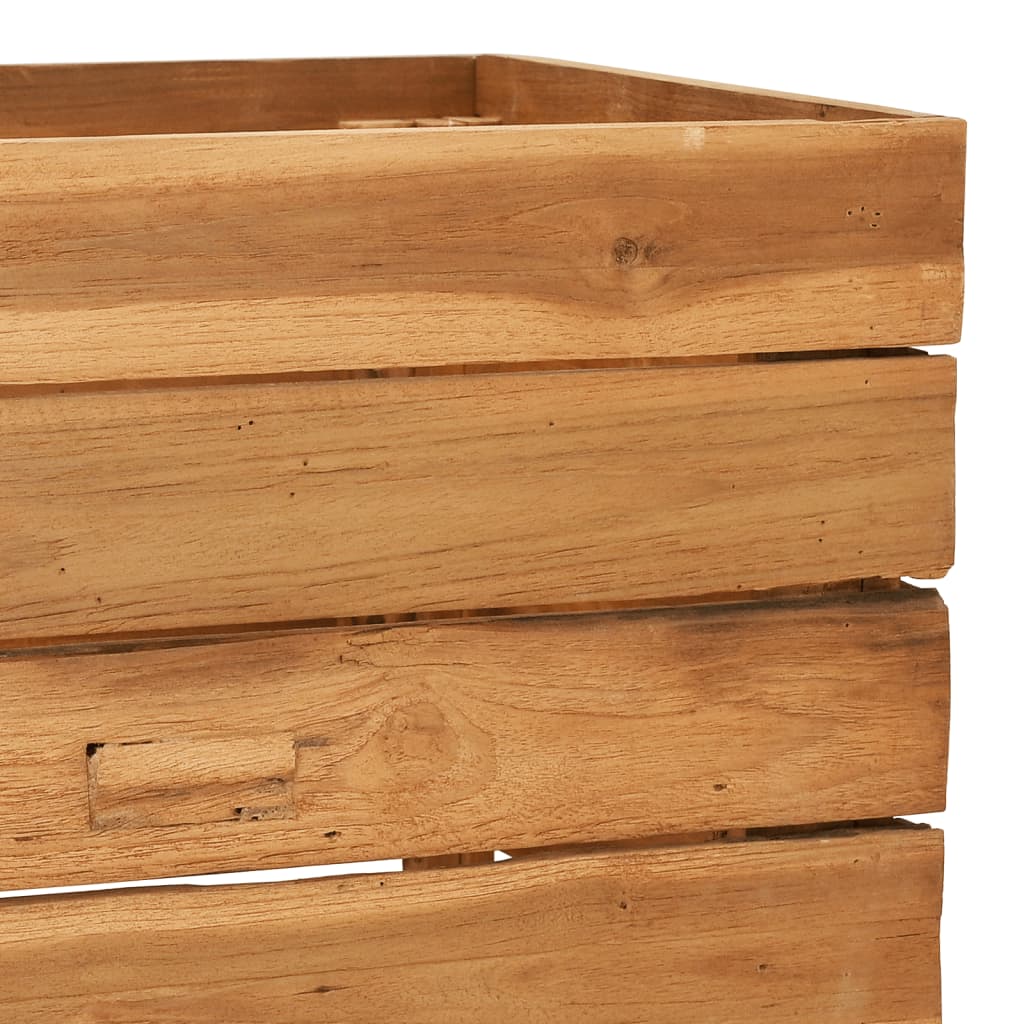 vidaXL Strat înălțat, 150x40x38 cm, lemn de tec reciclat și oțel