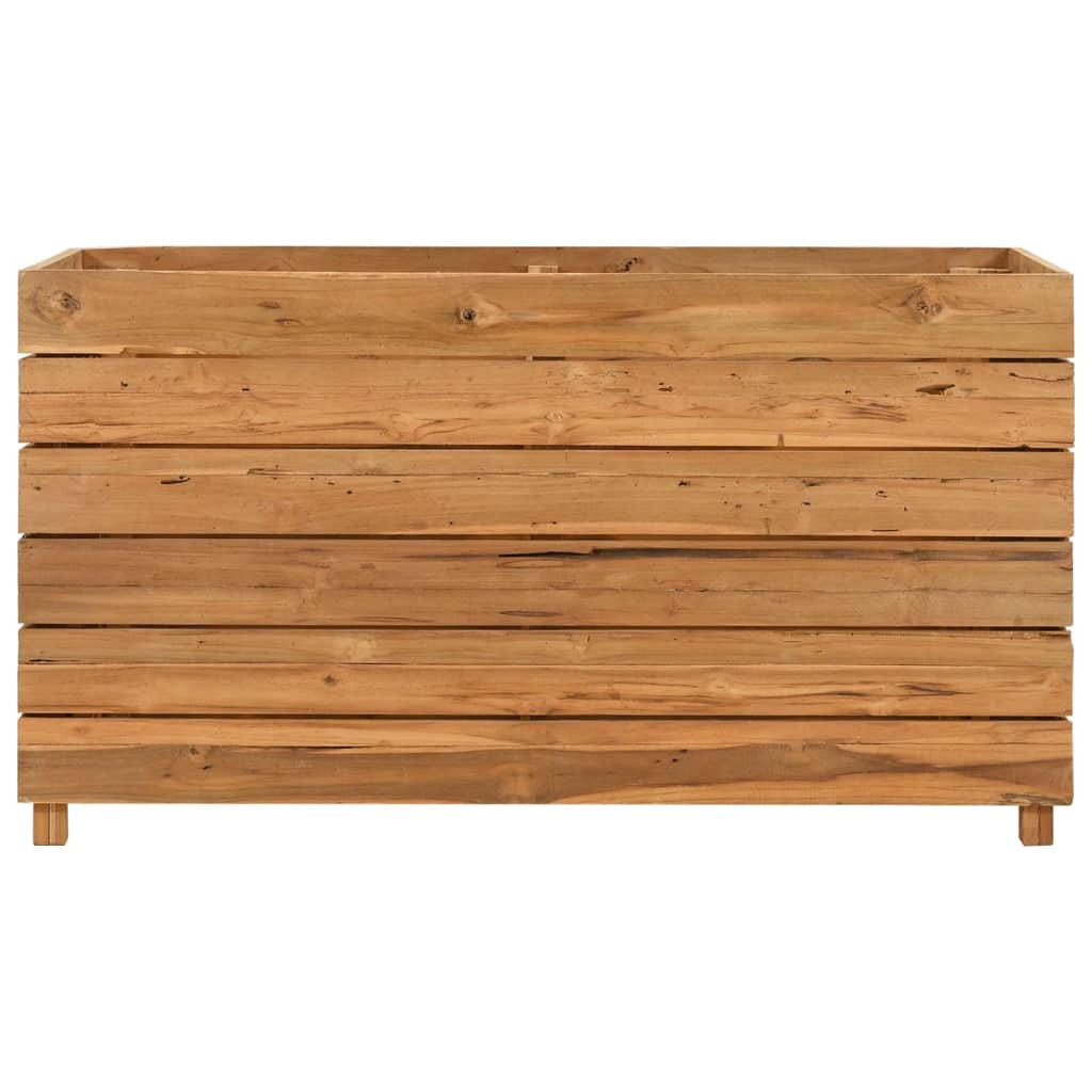 vidaXL Strat înălțat, 100x40x55 cm, lemn de tec reciclat și oțel vidaXL Strat înălțat, 100x40x55 cm, lemn de tec reciclat și oțel