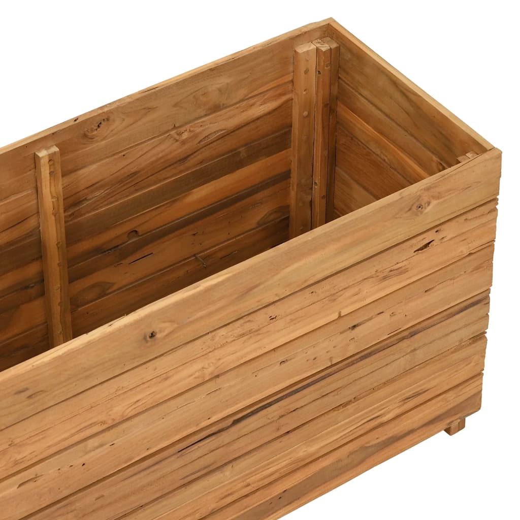 vidaXL Strat înălțat, 100x40x55 cm, lemn de tec reciclat și oțel vidaXL Strat înălțat, 100x40x55 cm, lemn de tec reciclat și oțel