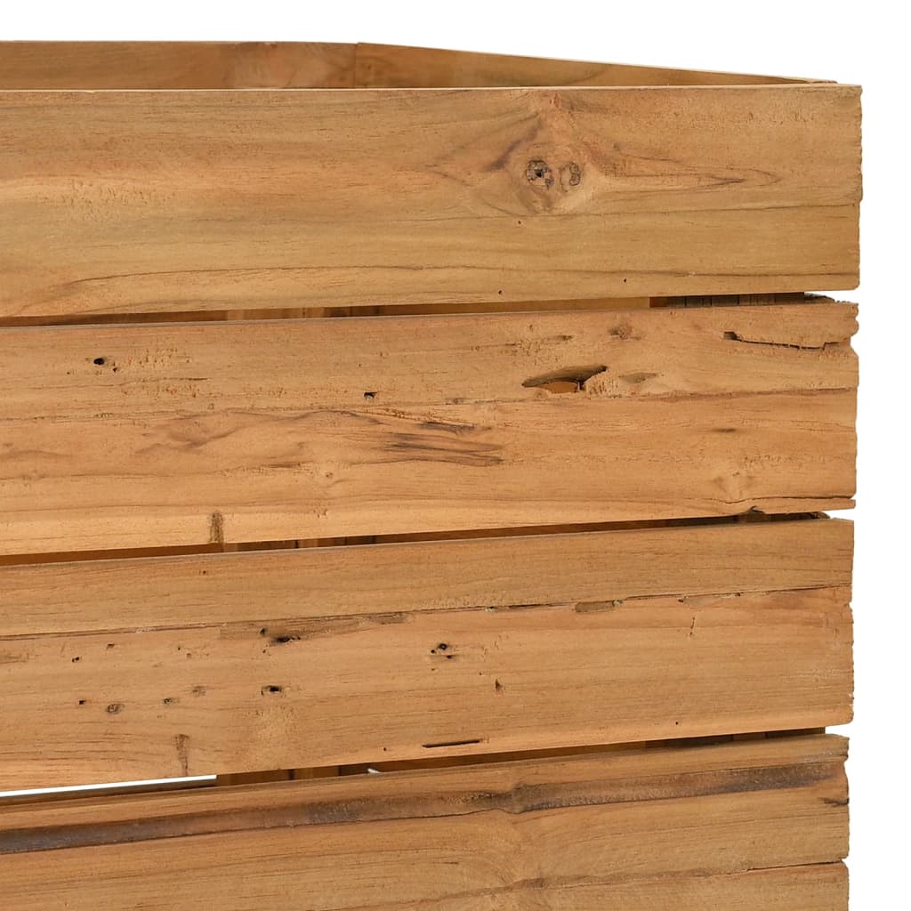 vidaXL Strat înălțat, 100x40x55 cm, lemn de tec reciclat și oțel vidaXL Strat înălțat, 100x40x55 cm, lemn de tec reciclat și oțel