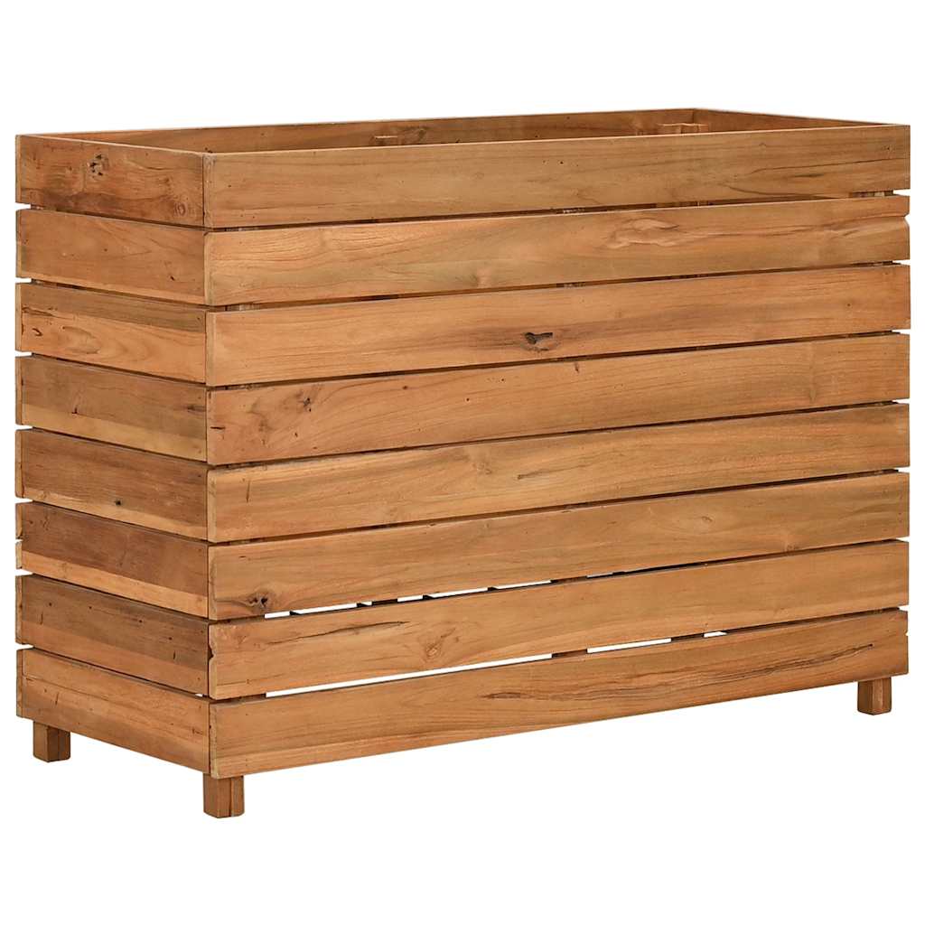vidaXL Strat înălțat, 100x40x72 cm, lemn de tec reciclat și oțel vidaXL Strat înălțat, 100x40x72 cm, lemn de tec reciclat și oțel