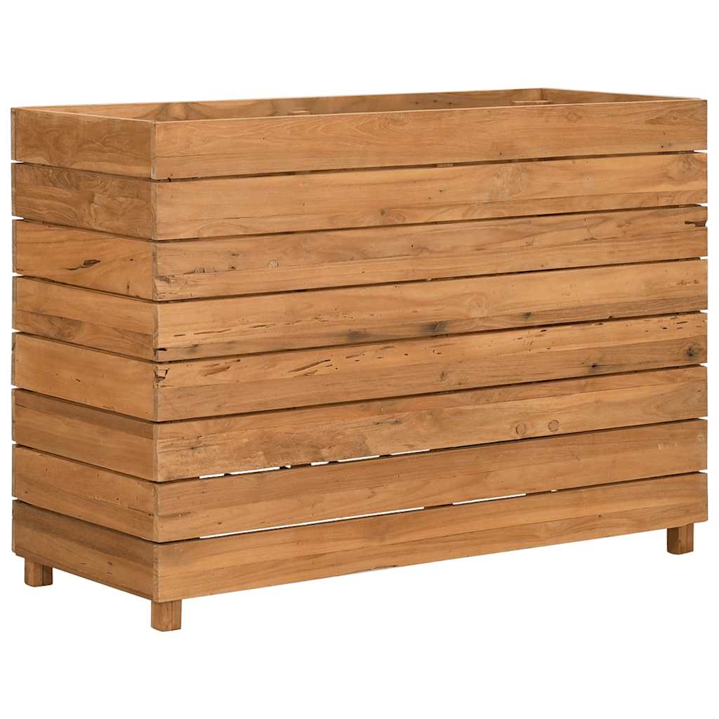 vidaXL Strat înălțat, 100x40x72 cm, lemn de tec reciclat și oțel vidaXL Strat înălțat, 100x40x72 cm, lemn de tec reciclat și oțel