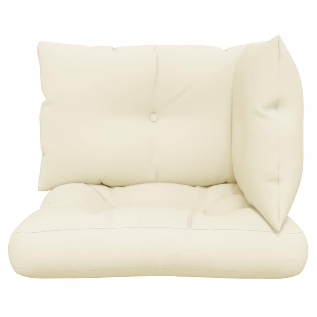 vidaXL Perne de paleți, 3 buc., crem, material textil vidaXL Perne de paleți, 3 buc., crem, material textil