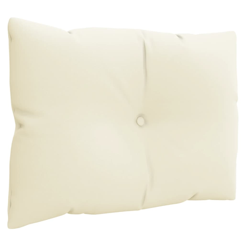 vidaXL Perne de paleți, 3 buc., crem, material textil vidaXL Perne de paleți, 3 buc., crem, material textil