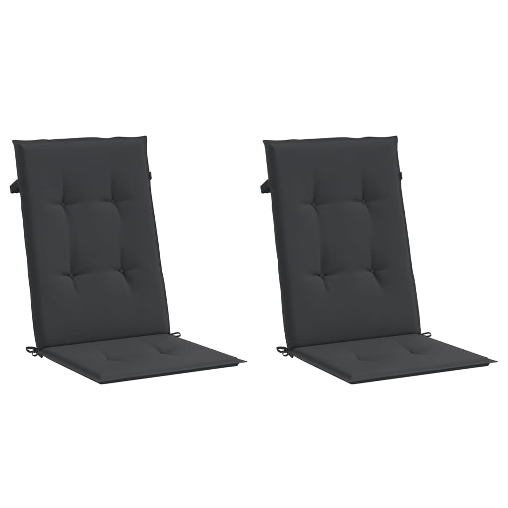 vidaXL Perne scaun spătar înalt, 2 buc., negru, 120x50x3 cm, textil vidaXL Perne scaun spătar înalt, 2 buc., negru, 120x50x3 cm, textil