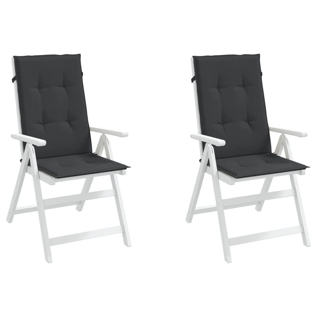 vidaXL Perne scaun spătar înalt, 2 buc., negru, 120x50x3 cm, textil vidaXL Perne scaun spătar înalt, 2 buc., negru, 120x50x3 cm, textil