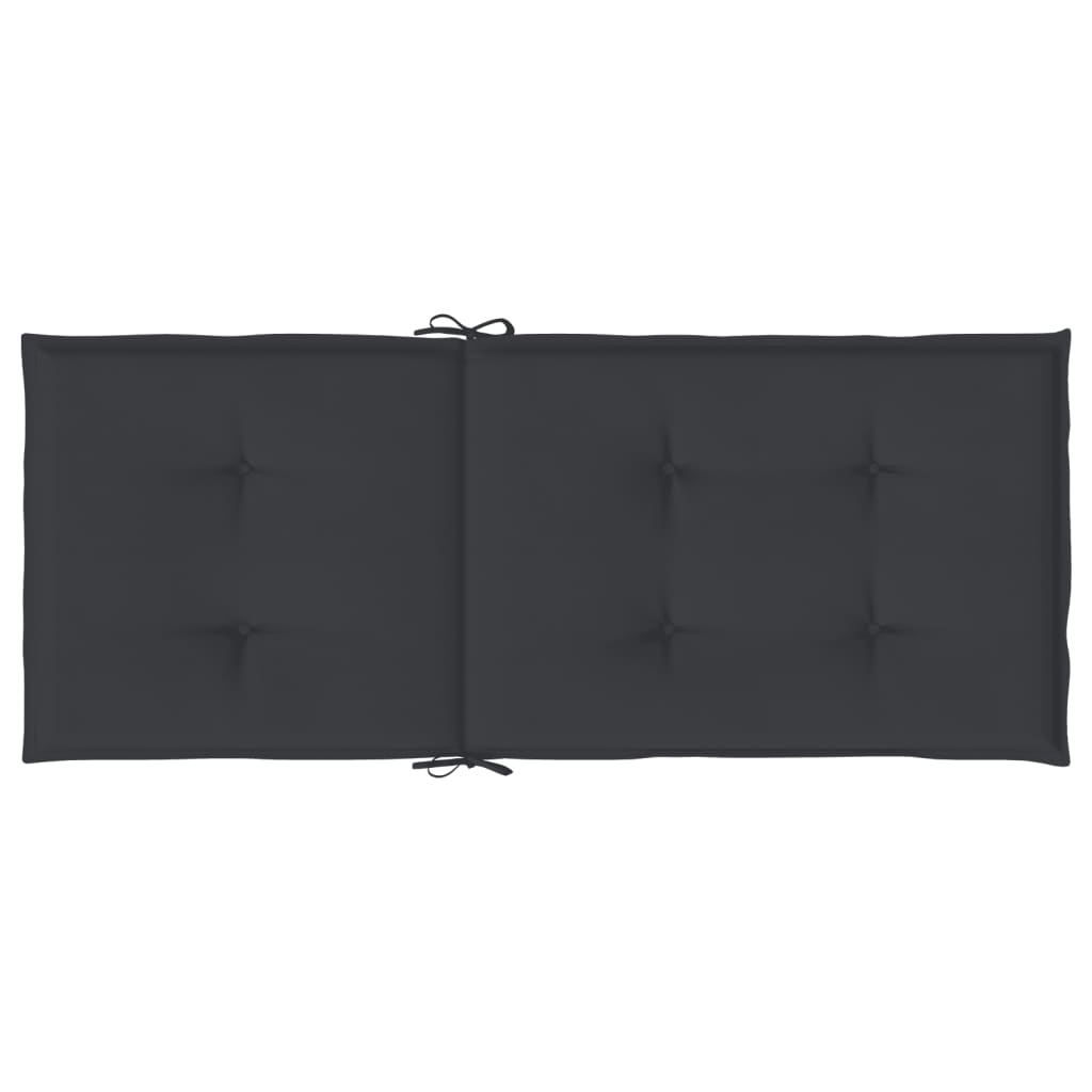 vidaXL Perne scaun spătar înalt, 2 buc., negru, 120x50x3 cm, textil vidaXL Perne scaun spătar înalt, 2 buc., negru, 120x50x3 cm, textil