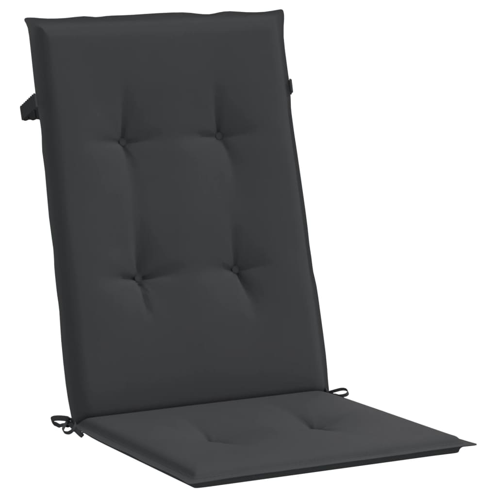 vidaXL Perne scaun spătar înalt, 4 buc., negru, 120x50x3 cm, textil vidaXL Perne scaun spătar înalt, 4 buc., negru, 120x50x3 cm, textil