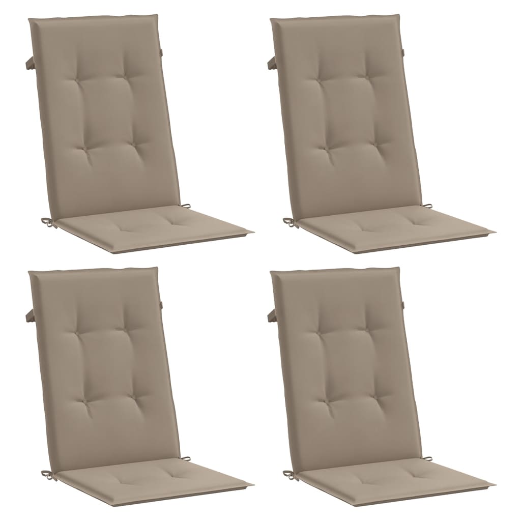 vidaXL Perne scaun spătar înalt 4 buc., gri taupe, 120x50x3 cm, textil vidaXL Perne scaun spătar înalt 4 buc., gri taupe, 120x50x3 cm, textil