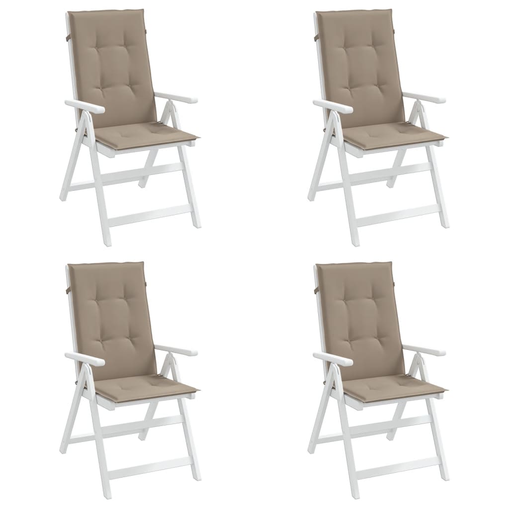 vidaXL Perne scaun spătar înalt 4 buc., gri taupe, 120x50x3 cm, textil vidaXL Perne scaun spătar înalt 4 buc., gri taupe, 120x50x3 cm, textil