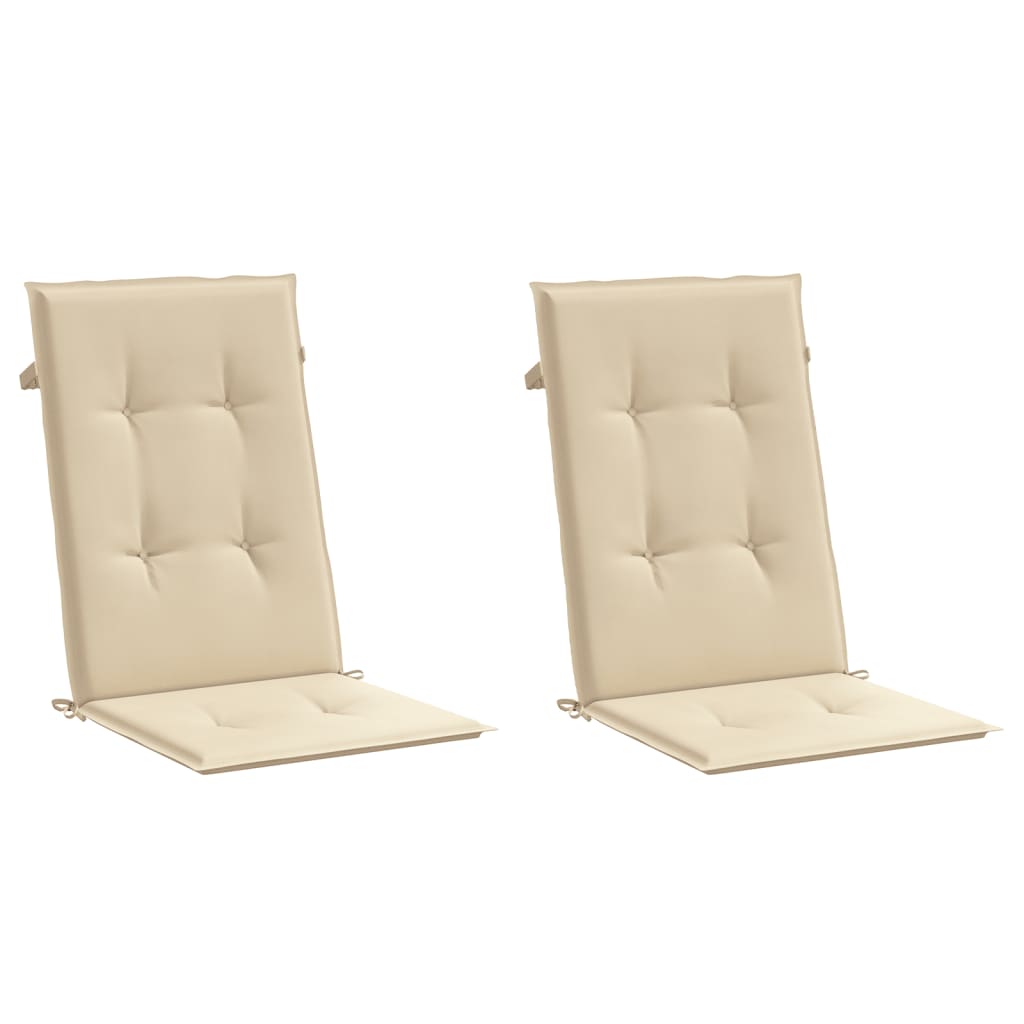 vidaXL Perne scaun spătar înalt, 2 buc., bej, 120x50x3 cm, textil vidaXL Perne scaun spătar înalt, 2 buc., bej, 120x50x3 cm, textil