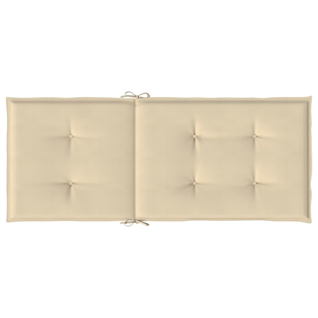 vidaXL Perne scaun spătar înalt, 2 buc., bej, 120x50x3 cm, textil vidaXL Perne scaun spătar înalt, 2 buc., bej, 120x50x3 cm, textil