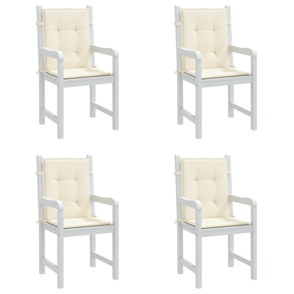 vidaXL Perne cu spătar mic, 4 buc. crem 100x50x3 cm textil oxford vidaXL Perne cu spătar mic, 4 buc. crem 100x50x3 cm textil oxford