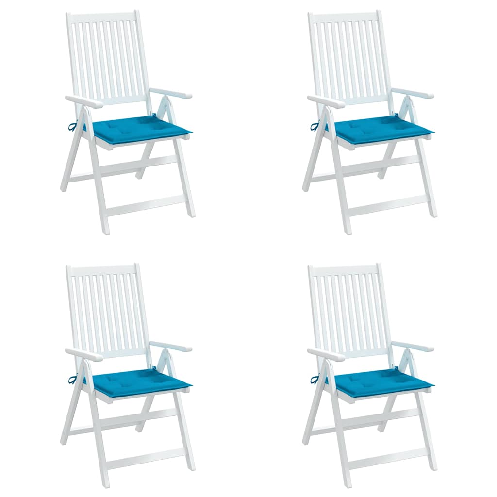 vidaXL Perne scaune grădină 4 buc. albastru 40x40x3 cm țesătură Oxford vidaXL Perne scaune grădină 4 buc. albastru 40x40x3 cm țesătură Oxford