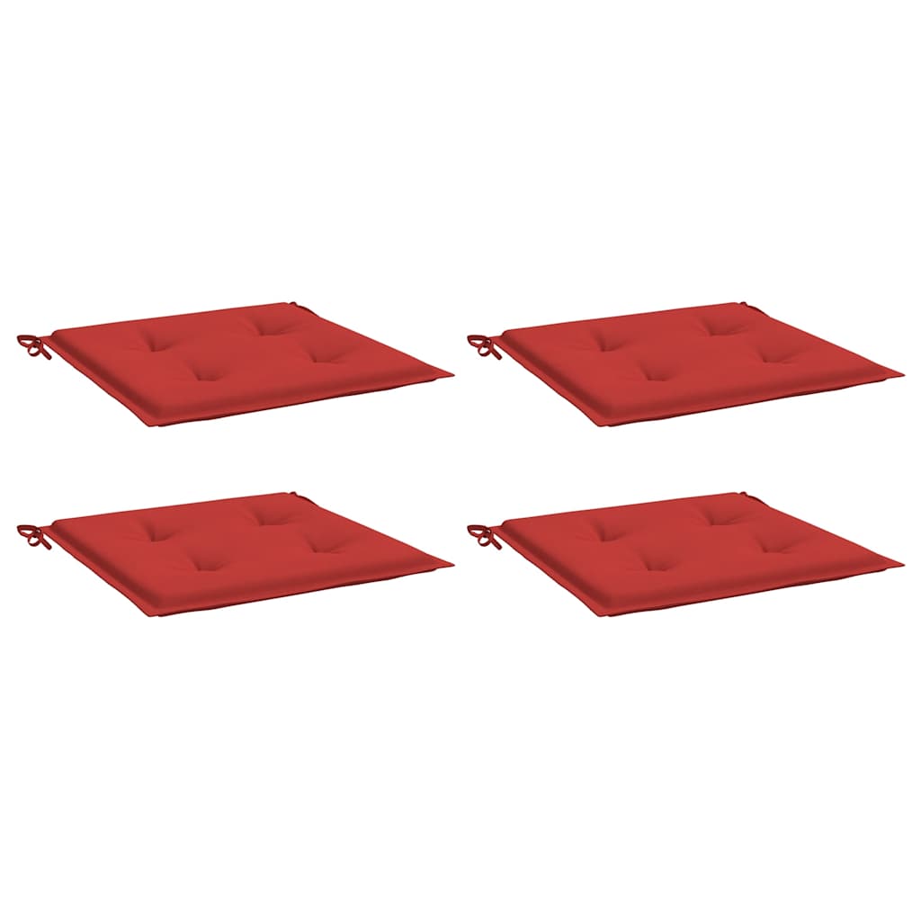 vidaXL Perne scaune grădină 4 buc. roșu 40x40x4 cm țesătură Oxford vidaXL Perne scaune grădină 4 buc. roșu 40x40x4 cm țesătură Oxford