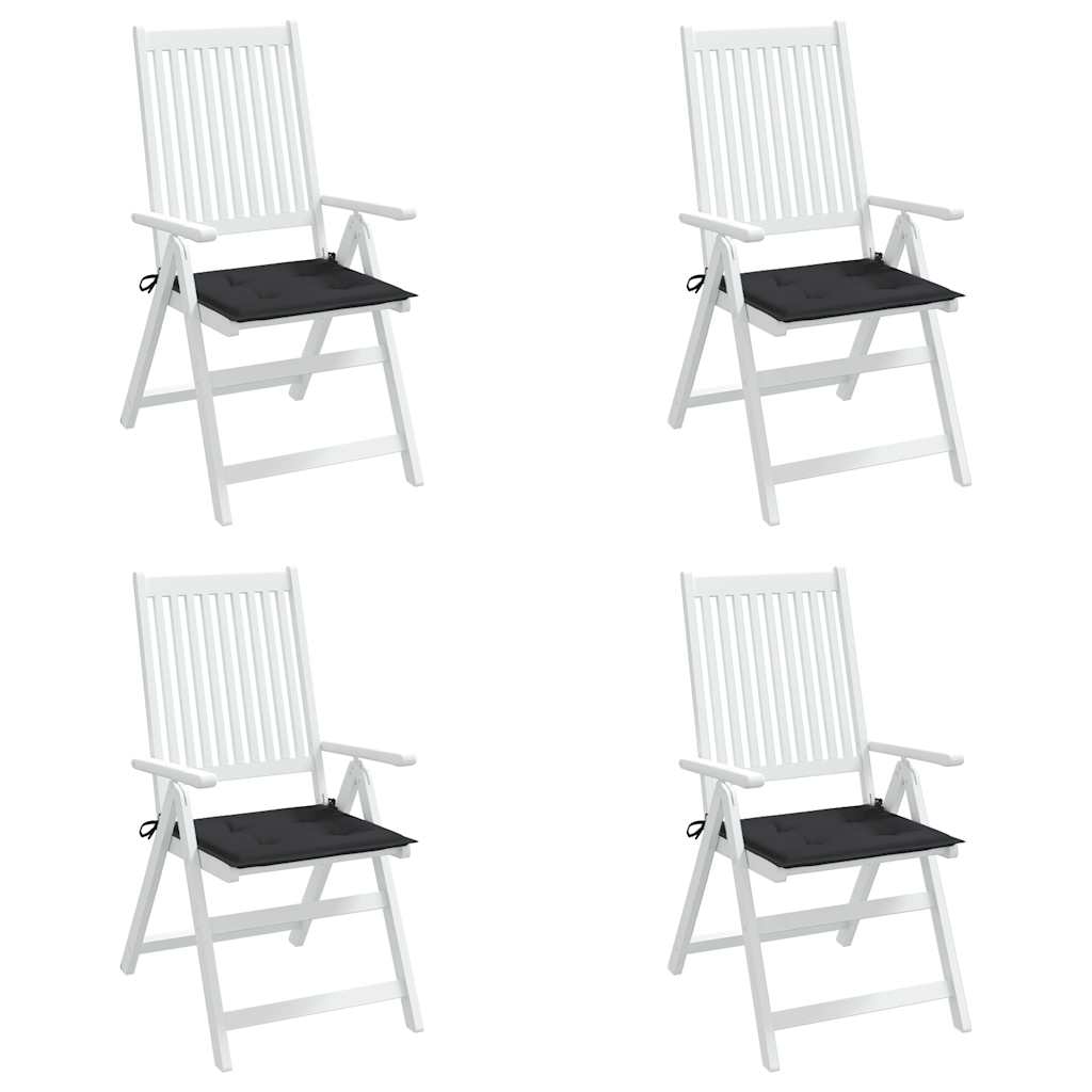 vidaXL Perne scaune grădină 4 buc. negru 40x40x4 cm țesătură Oxford vidaXL Perne scaune grădină 4 buc. negru 40x40x4 cm țesătură Oxford