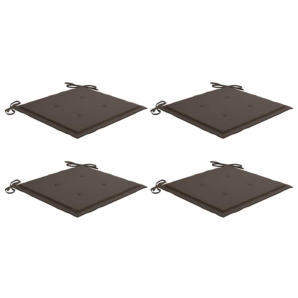 vidaXL Perne scaune grădină 4 buc. gri taupe 40x40x4cm țesătură Oxford vidaXL Perne scaune grădină 4 buc. gri taupe 40x40x4cm țesătură Oxford