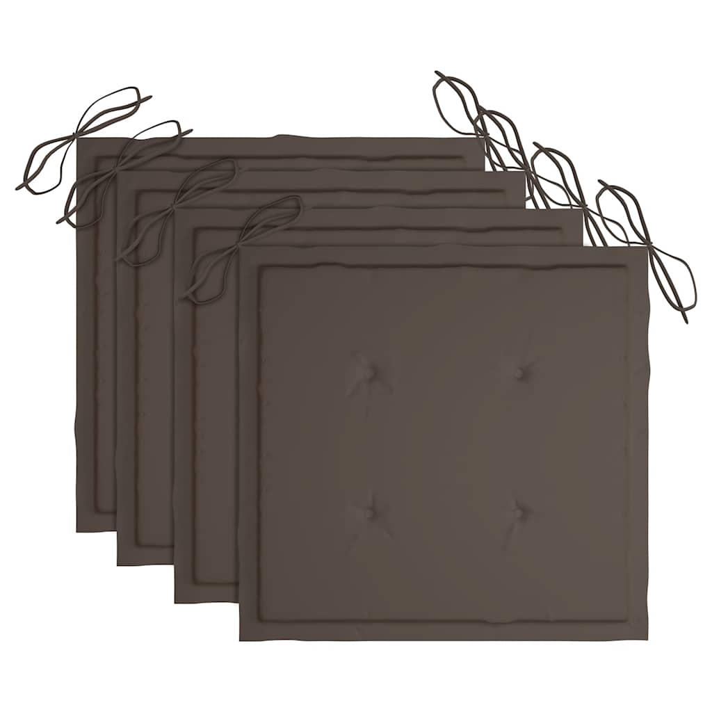 vidaXL Perne scaune grădină 4 buc. gri taupe 40x40x4cm țesătură Oxford vidaXL Perne scaune grădină 4 buc. gri taupe 40x40x4cm țesătură Oxford