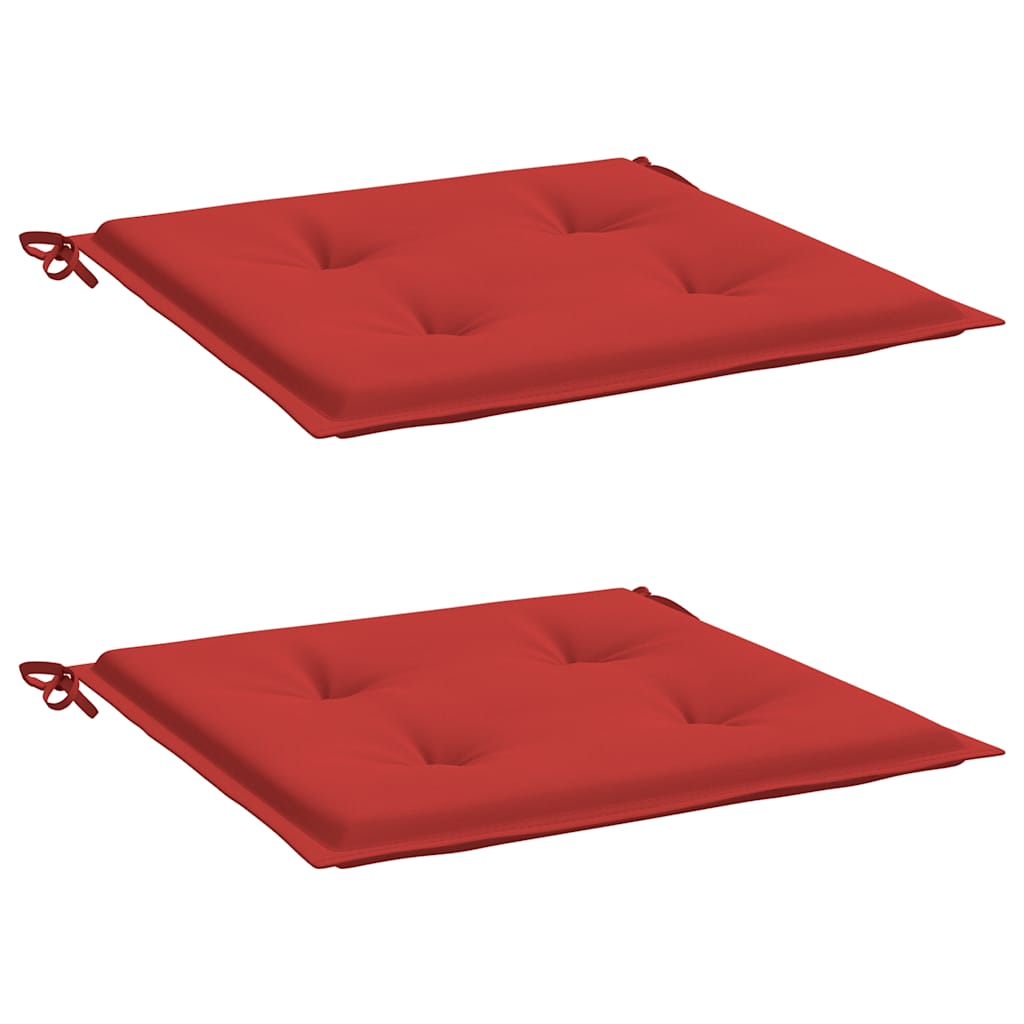 vidaXL Perne scaune de grădină 2 buc. roșu 50x50x4 cm țesătură Oxford vidaXL Perne scaune de grădină 2 buc. roșu 50x50x4 cm țesătură Oxford