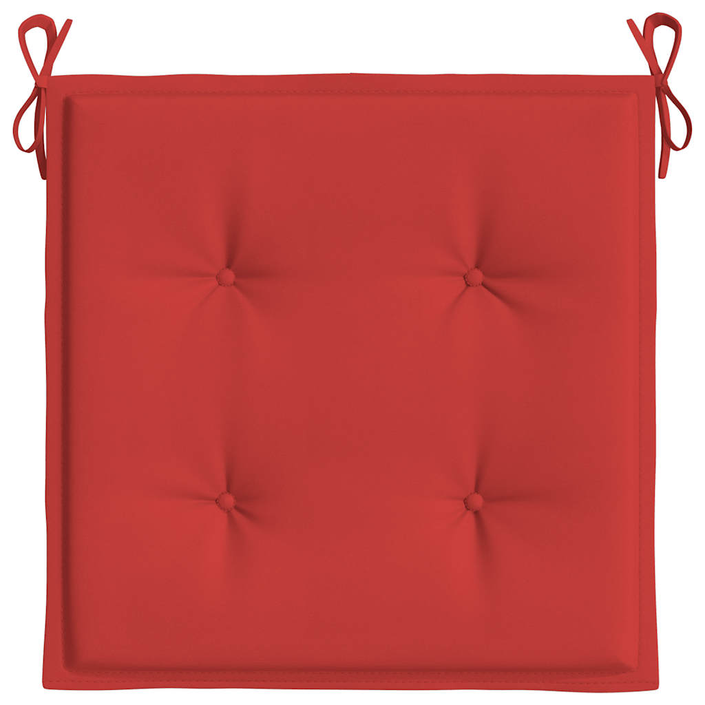 vidaXL Perne scaune de grădină 2 buc. roșu 50x50x4 cm țesătură Oxford vidaXL Perne scaune de grădină 2 buc. roșu 50x50x4 cm țesătură Oxford