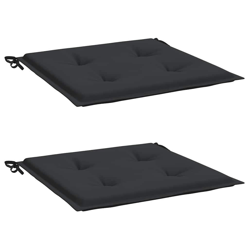 vidaXL Perne scaune grădină 2 buc. negru 50x50x4 cm țesătură Oxford vidaXL Perne scaune grădină 2 buc. negru 50x50x4 cm țesătură Oxford
