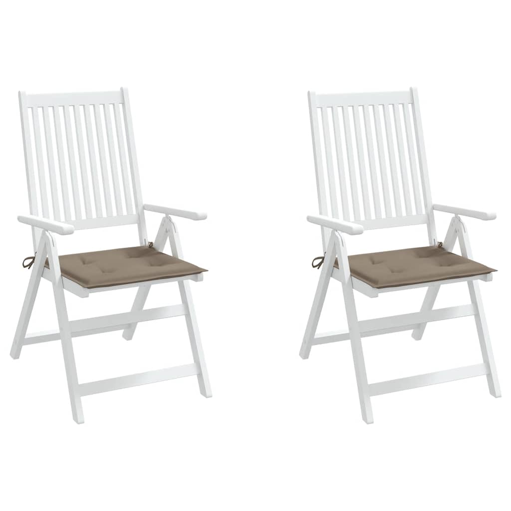 vidaXL Perne scaune grădină 2 buc. gri taupe 50x50x4cm țesătură Oxford vidaXL Perne scaune grădină 2 buc. gri taupe 50x50x4cm țesătură Oxford
