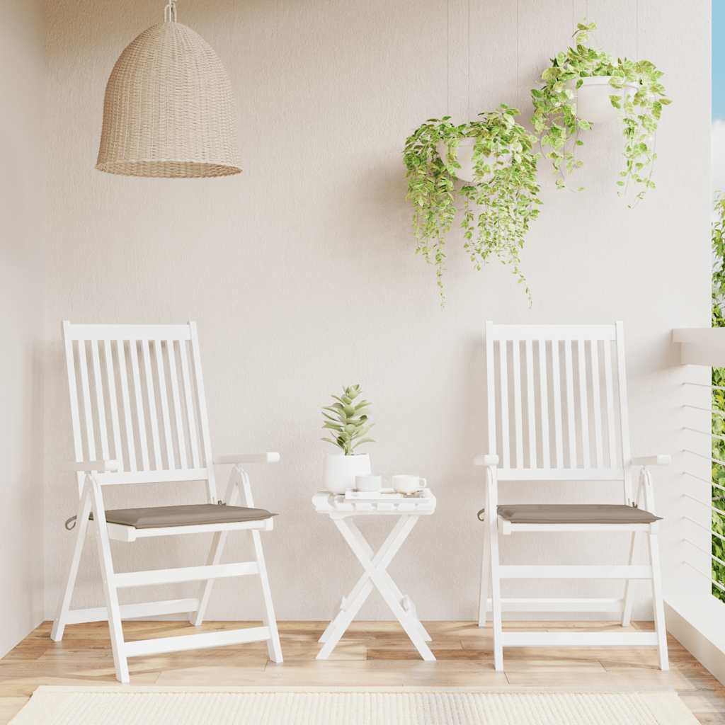 vidaXL Perne scaune grădină 2 buc. gri taupe 50x50x4cm țesătură Oxford vidaXL Perne scaune grădină 2 buc. gri taupe 50x50x4cm țesătură Oxford
