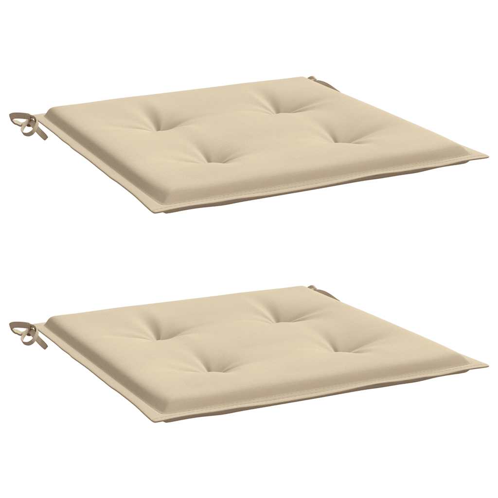 vidaXL Perne scaune de grădină 2 buc. bej 50x50x4 cm țesătură Oxford vidaXL Perne scaune de grădină 2 buc. bej 50x50x4 cm țesătură Oxford