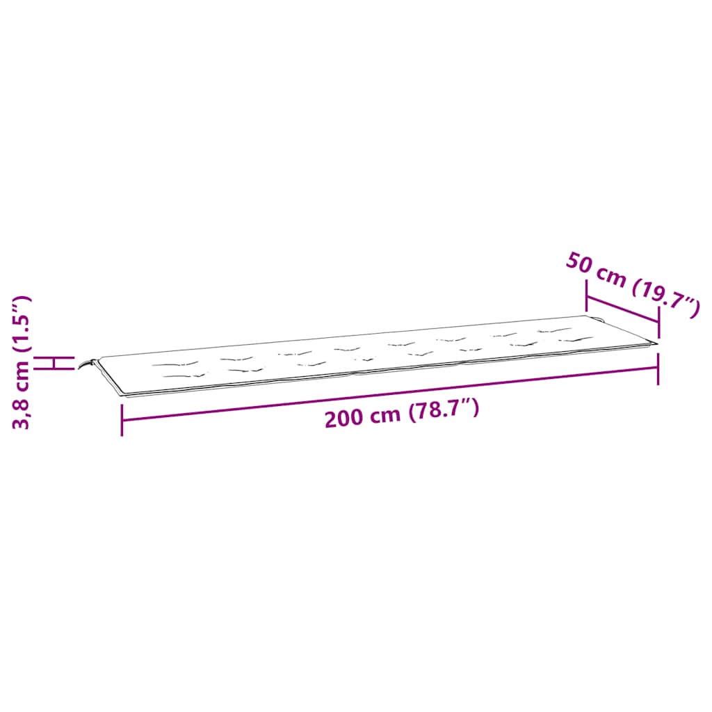 vidaXL Pernă de bancă de grădină, crem, 200x50x4 cm, textil oxford vidaXL Pernă de bancă de grădină, crem, 200x50x4 cm, textil oxford