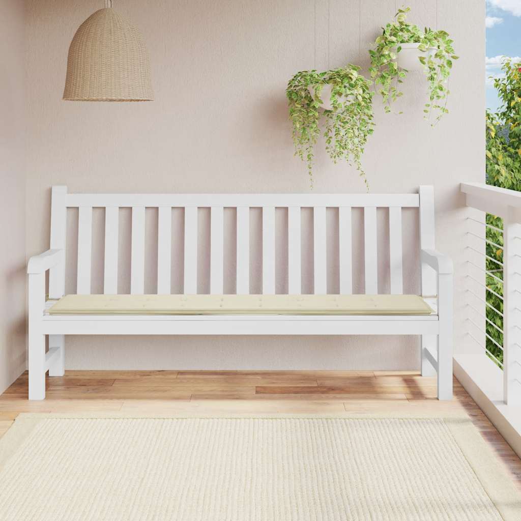 vidaXL Pernă de bancă de grădină, crem, 200x50x4 cm, textil oxford vidaXL Pernă de bancă de grădină, crem, 200x50x4 cm, textil oxford