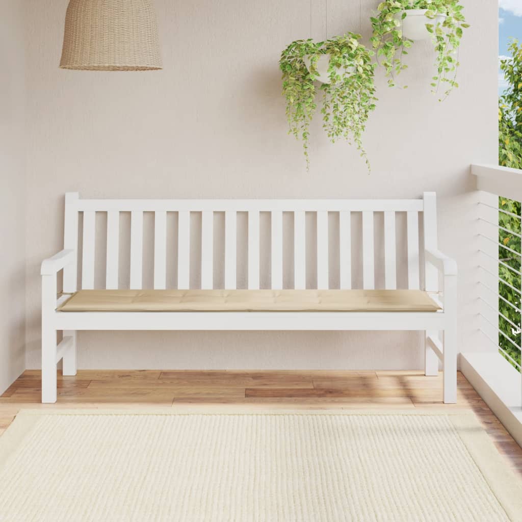 vidaXL Pernă de bancă de grădină, bej, 180x50x3 cm, textil oxford vidaXL Pernă de bancă de grădină, bej, 180x50x3 cm, textil oxford