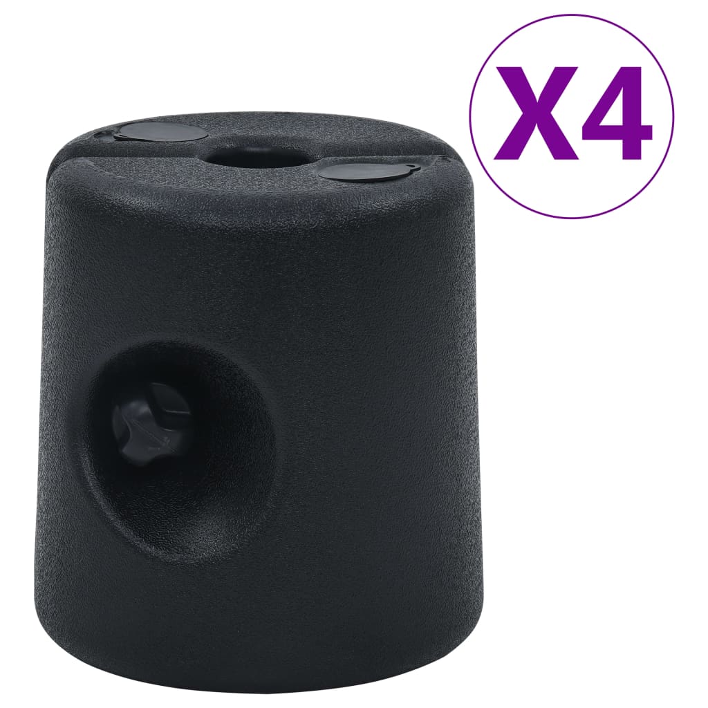 vidaXL Greutăți pentru pavilion, 4 buc., negru, PE vidaXL Greutăți pentru pavilion, 4 buc., negru, PE