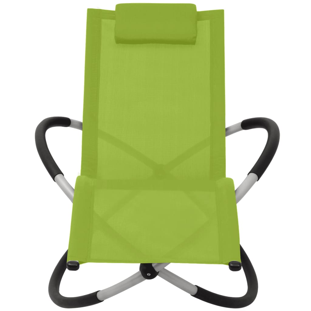 vidaXL Șezlong geometric de exterior, verde, oțel vidaXL Șezlong geometric de exterior, verde, oțel