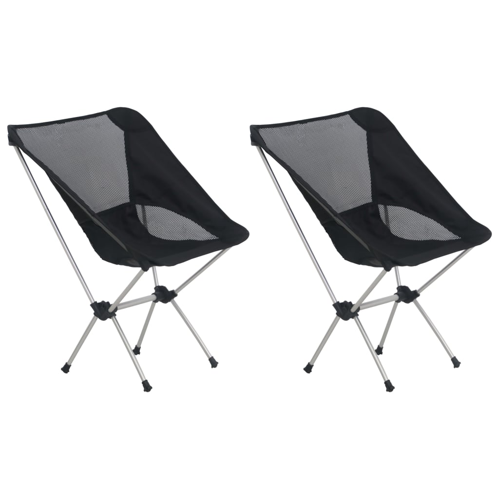 vidaXL Scaune camping pliabile cu husă, 2 buc., 54x50x65 cm, aluminiu vidaXL Scaune camping pliabile cu husă, 2 buc., 54x50x65 cm, aluminiu