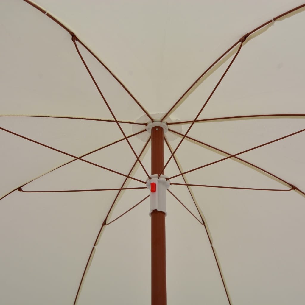 vidaXL Umbrelă de soare cu stâlp din oțel, nisipiu, 180 cm vidaXL Umbrelă de soare cu stâlp din oțel, nisipiu, 180 cm