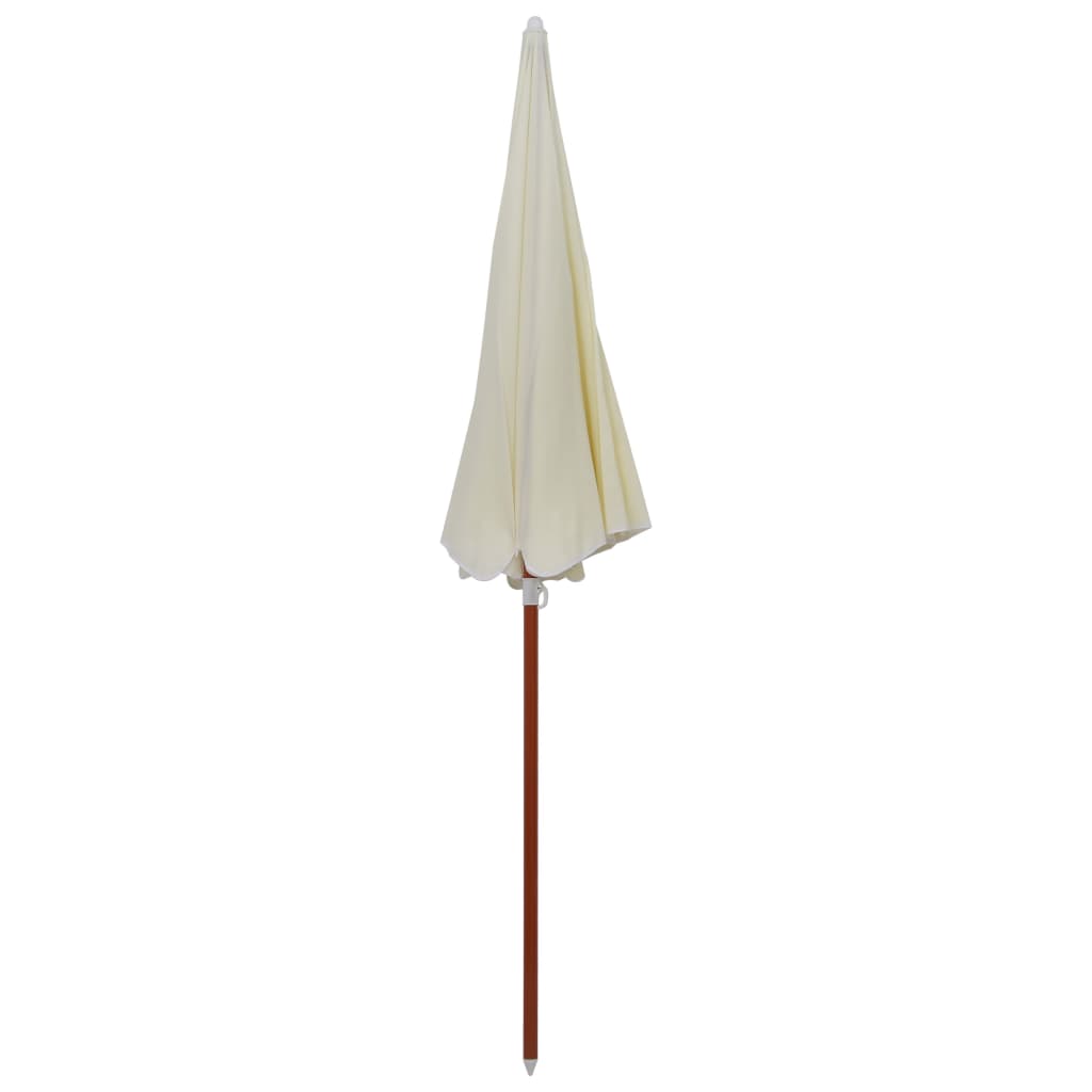 vidaXL Umbrelă de soare cu stâlp din oțel, nisipiu, 240 cm vidaXL Umbrelă de soare cu stâlp din oțel, nisipiu, 240 cm