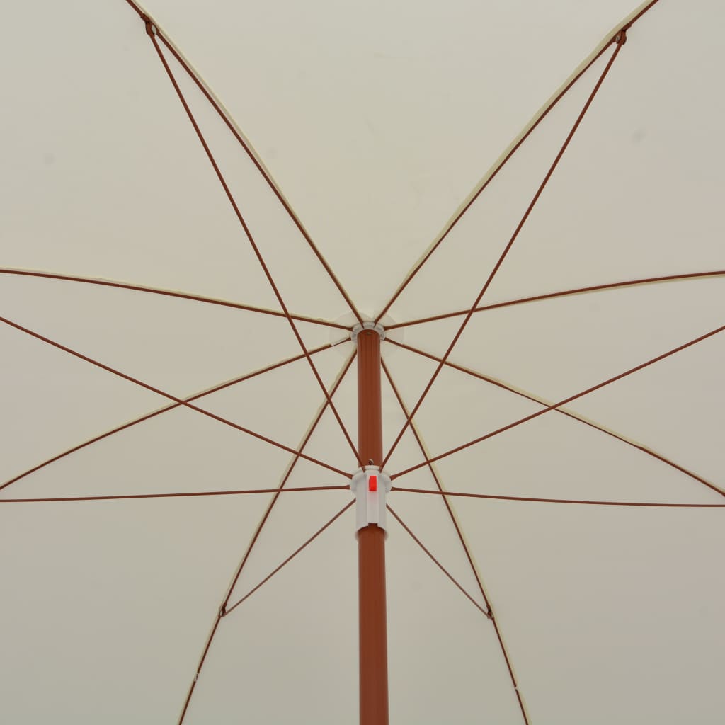 vidaXL Umbrelă soare de grădină cu stâlp din oțel, nisipiu, 300 cm vidaXL Umbrelă soare de grădină cu stâlp din oțel, nisipiu, 300 cm