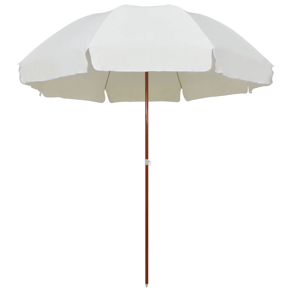 vidaXL Umbrelă soare de grădină cu stâlp din oțel, nisipiu, 300 cm vidaXL Umbrelă soare de grădină cu stâlp din oțel, nisipiu, 300 cm