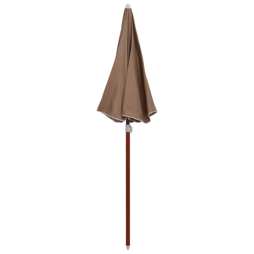 vidaXL Umbrelă de soare de grădină, stâlp din oțel, taupe, 180 cm vidaXL Umbrelă de soare de grădină, stâlp din oțel, taupe, 180 cm