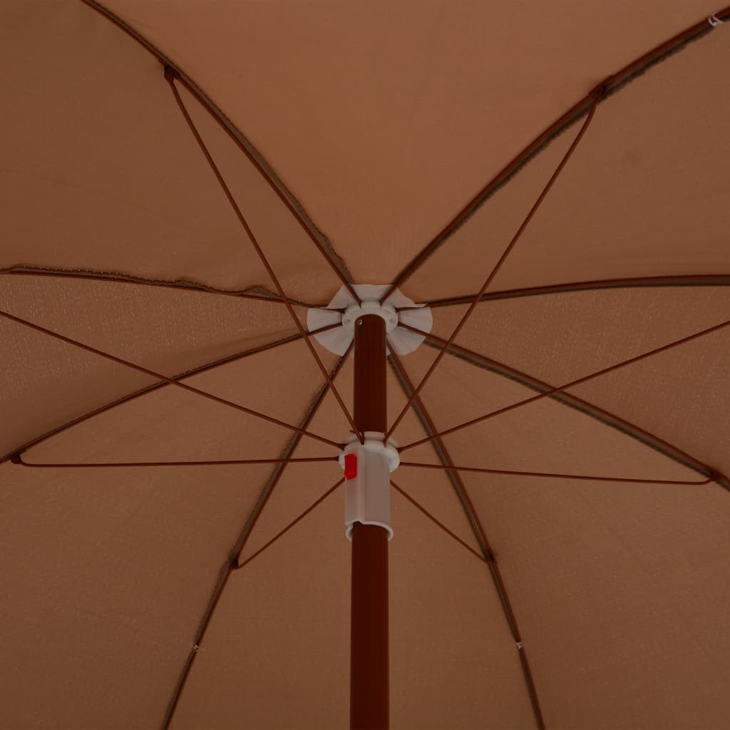 vidaXL Umbrelă de soare de grădină, stâlp din oțel, taupe, 180 cm vidaXL Umbrelă de soare de grădină, stâlp din oțel, taupe, 180 cm