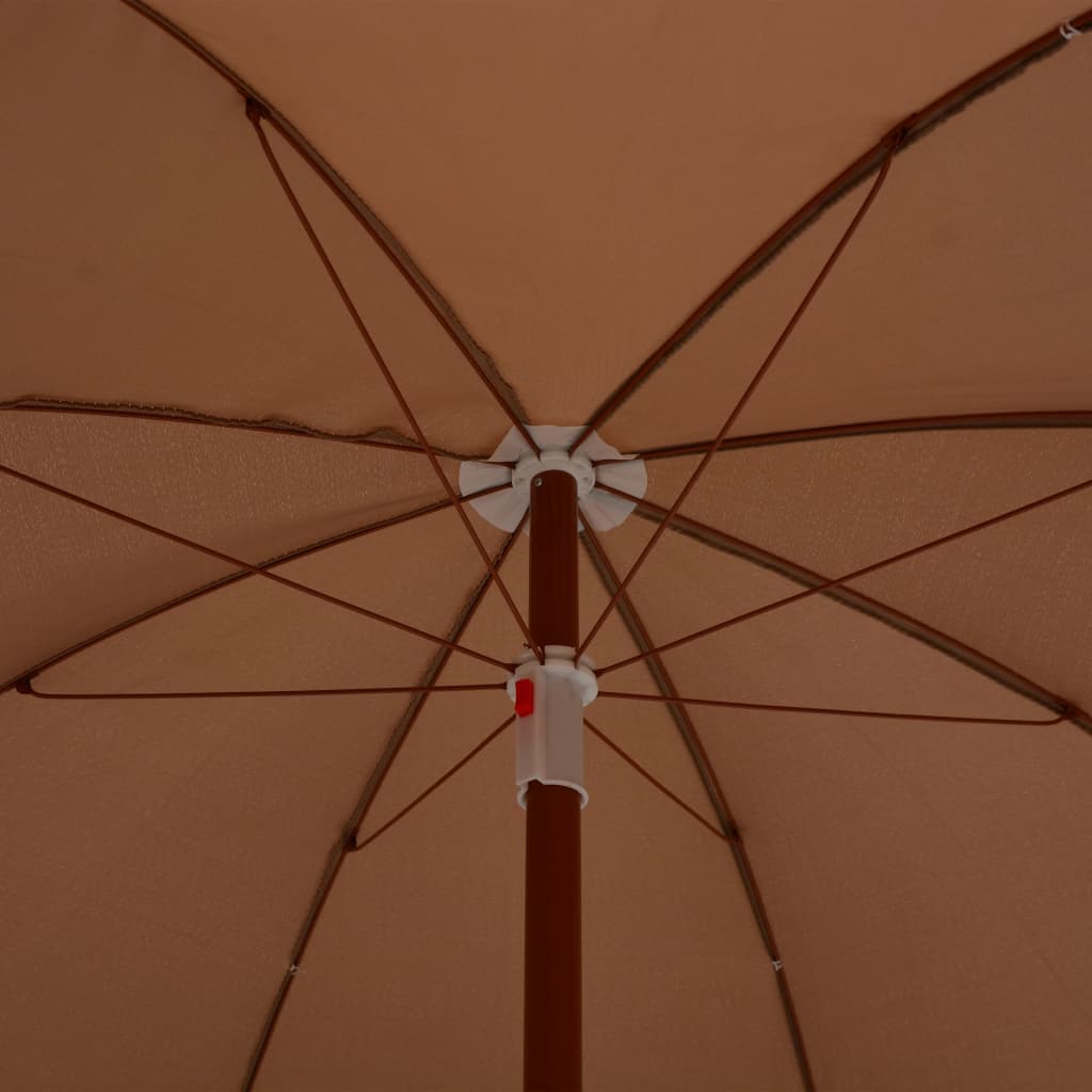 vidaXL Umbrelă de soare de grădină, stâlp din oțel, taupe, 240 cm vidaXL Umbrelă de soare de grădină, stâlp din oțel, taupe, 240 cm