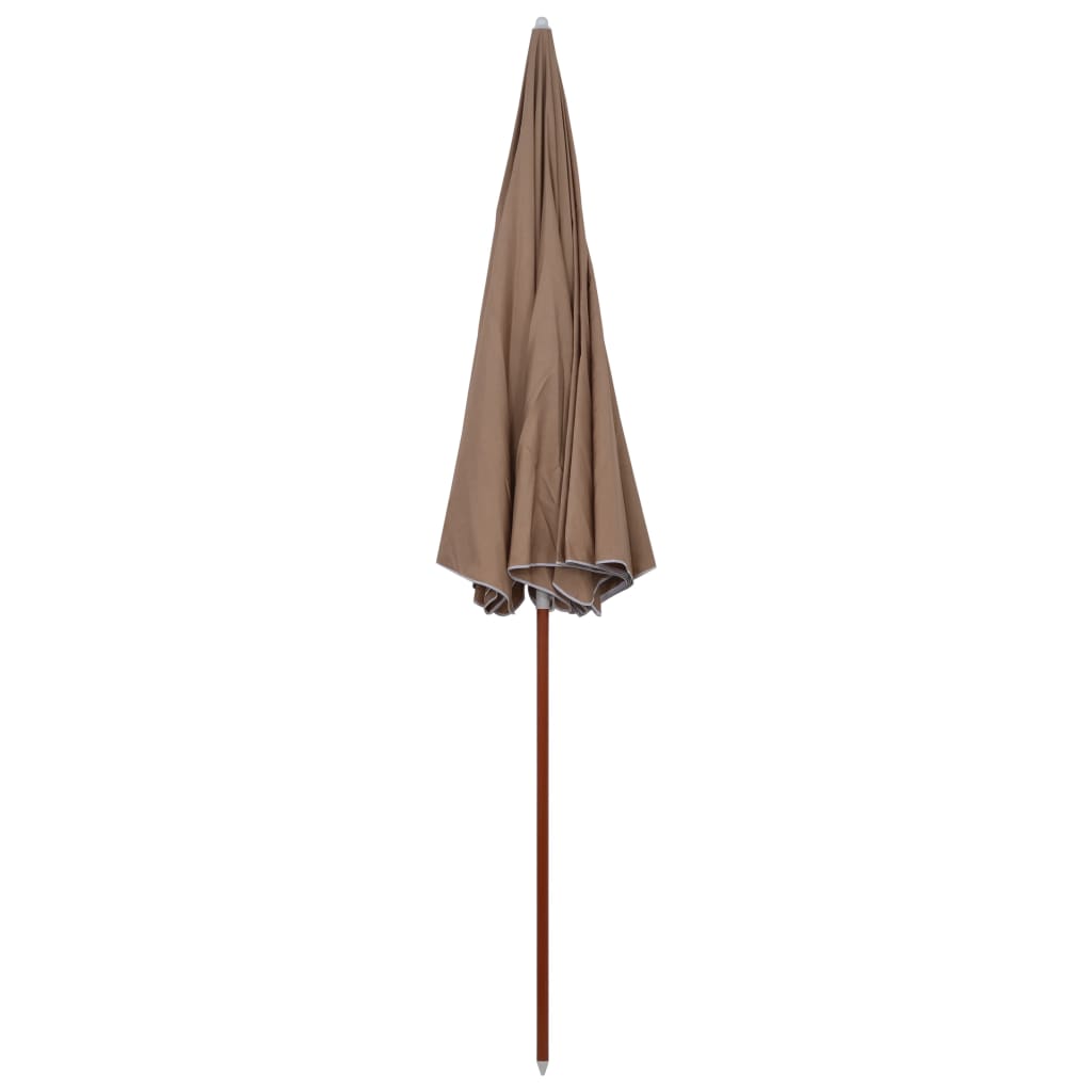 vidaXL Umbrelă de soare de grădină, stâlp din oțel, taupe, 300 cm vidaXL Umbrelă de soare de grădină, stâlp din oțel, taupe, 300 cm
